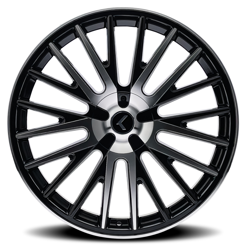Picture of Kraze KR185 Double Down 22x8.5 / 5x100/114.3 BP / 38mm Offset / 73mm Hub Gloss Black Machined Wheel