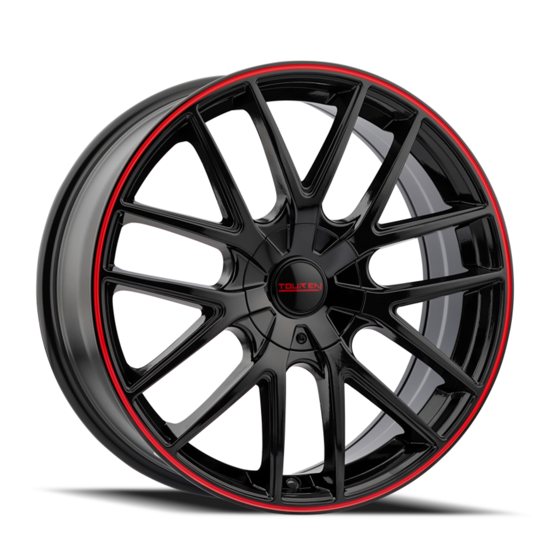 Picture of Touren 3260 TR60 18x8 / 5x100/114.3 BP / 40mm Offset / 72.62mm Hub Gloss Black w/ Red Ring Wheel