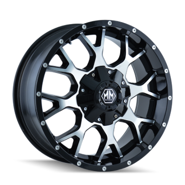 Picture of Mayhem 8015 Warrior 18x9 / 8x165.1 BP / -12mm Offset / mm Hub Gloss Black Machined Wheel
