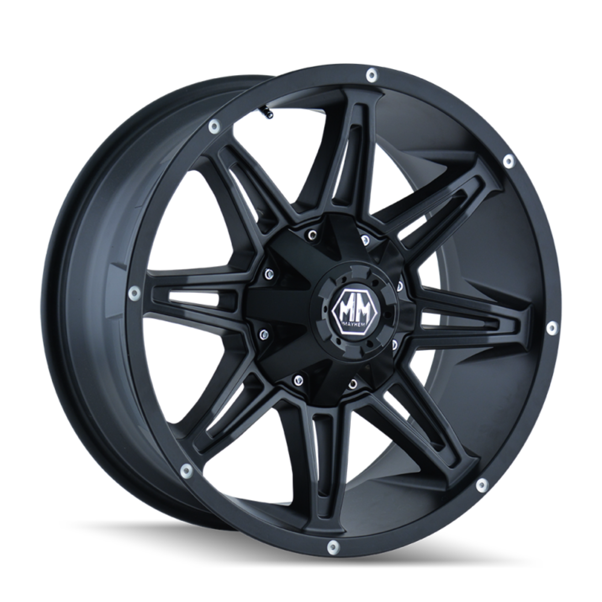 Picture of Mayhem 8090 Rampage 18x9 / 8x165.1 BP / -12mm Offset / 130.8mm Hub Matte Black Wheel