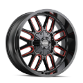 Picture of Mayhem 8107 Cogent 22x10 / 8x170 BP / -19mm Offset / 125.2mm Hub Gloss Black Milled Prism Red Wheel