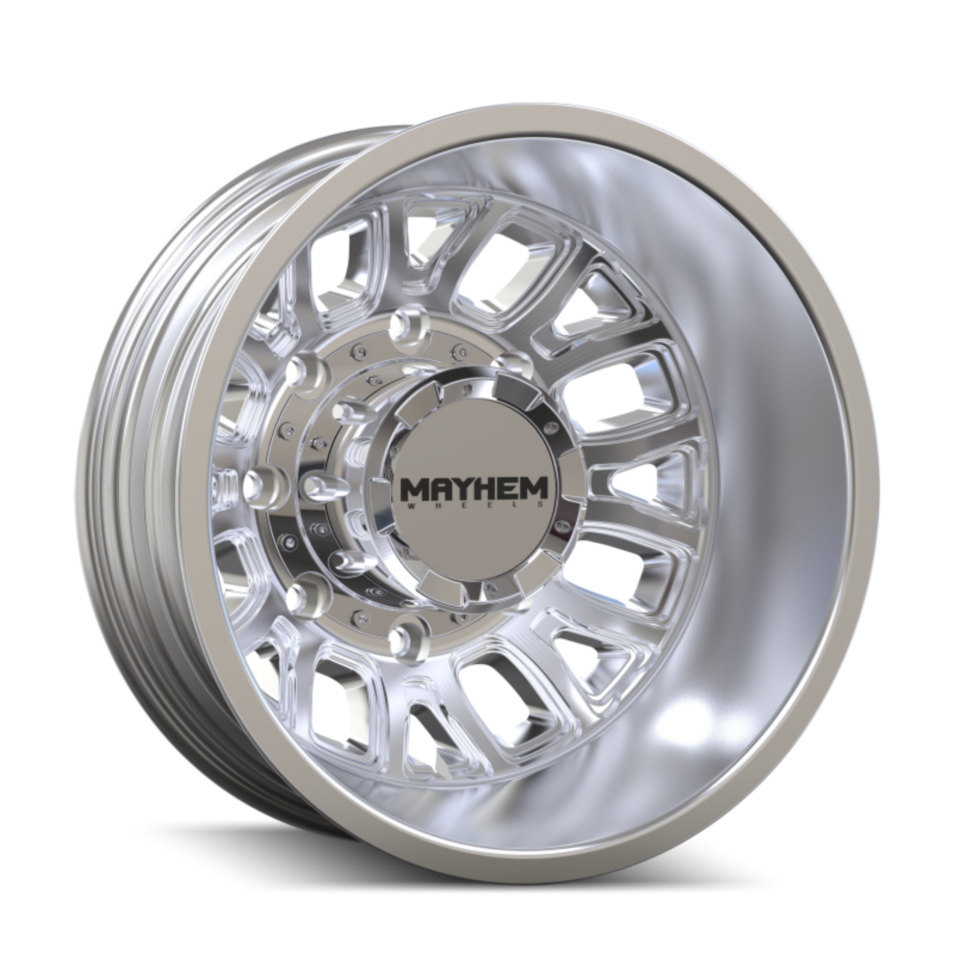 Picture of Mayhem 8107D Cogent Dually 17x6.5 / 8x200 BP / -142mm Offset / 142mm Hub Polished Wheel