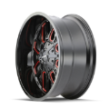 Picture of Mayhem 8107 Cogent 22x10 / 8x170 BP / -19mm Offset / 125.2mm Hub Gloss Black Milled Prism Red Wheel