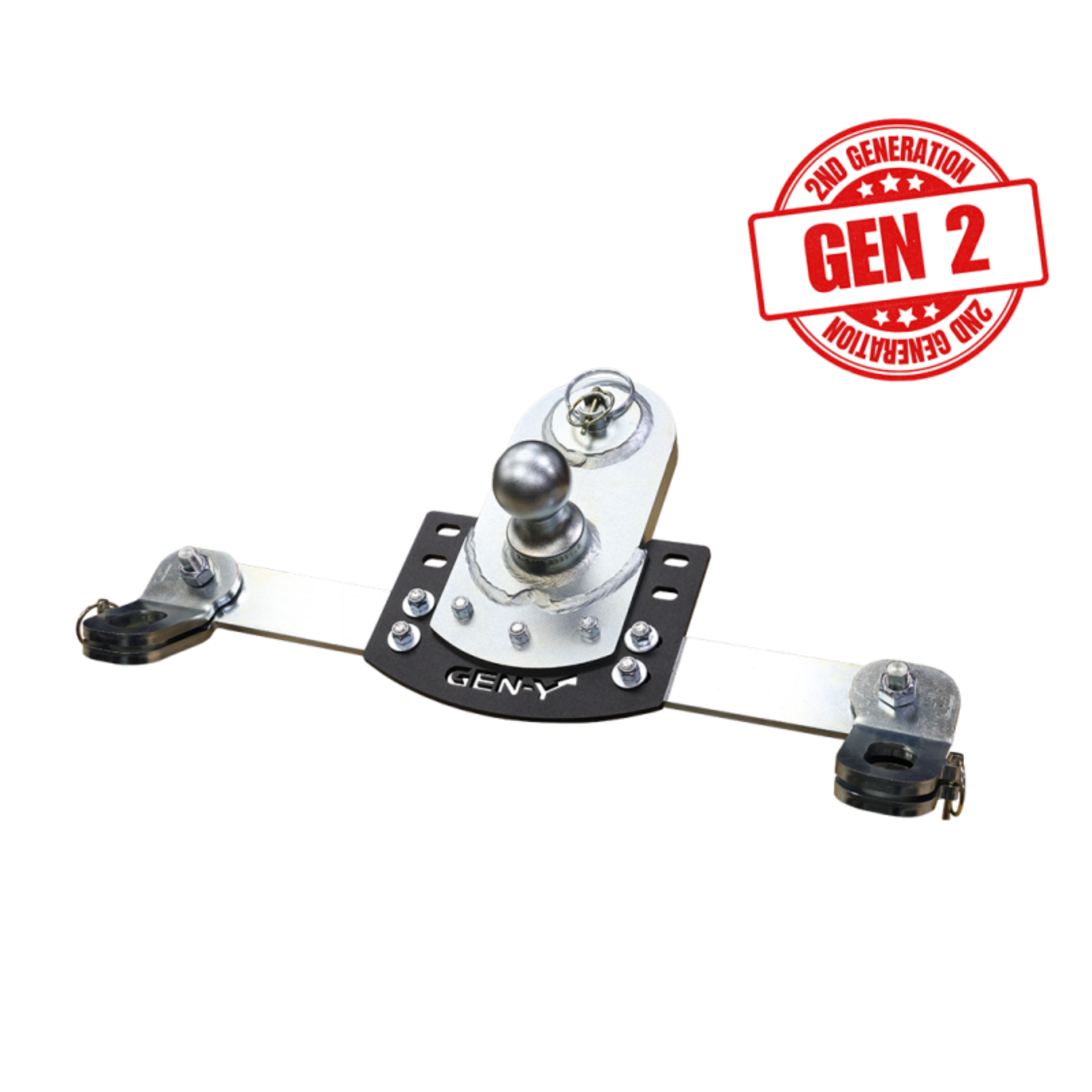 Picture of Gen-Y 20-24 GM Short/Long Bed GoosePuck II 5in Offset Ball Puck Mount 25K TW w/Safety Chain Anchors