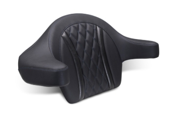 Picture of Mustang 23-25 Harley CVO Road Glide (ST) Deluxe Diamond Ext Arm Wrap-around Backrest Black