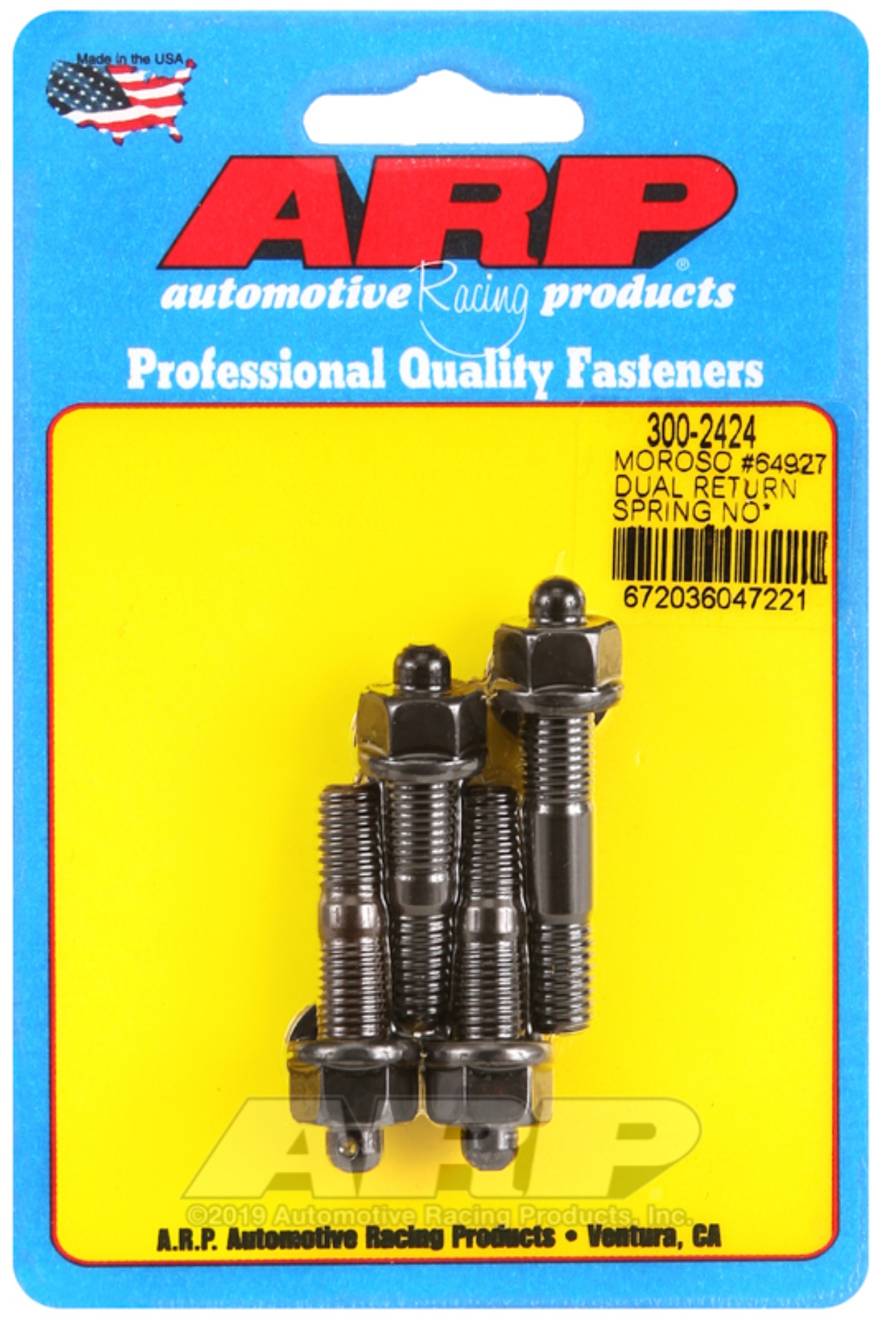 Picture of ARP Moroso 64927 dual return spring no spacer plate pro series carb stud kit