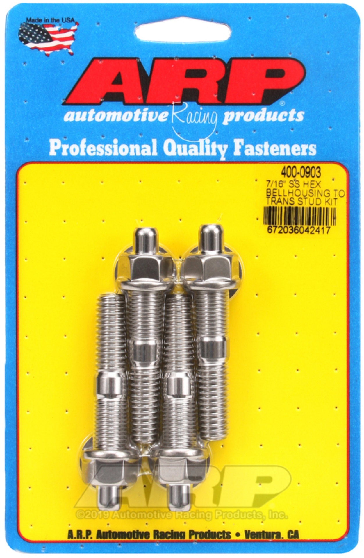 Picture of ARP 7/16in SS hex bellhousing to trans stud kit