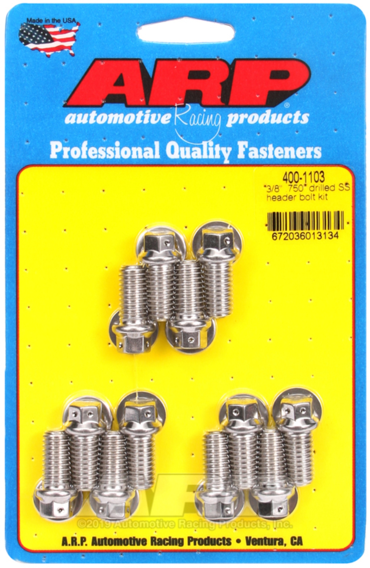 Picture of ARP 3/8 x .750 drilled SS header bolt kit