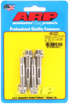 Picture of ARP 5/16-24 X 2.000 SS 12pt water pump pulley w/ .750in fan spacer stud kit