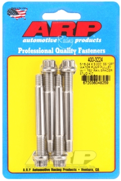 Picture of ARP 5/16-24 X 3.000 SS 12pt water pump pulley w/ 1.750in fan spacer stud kit