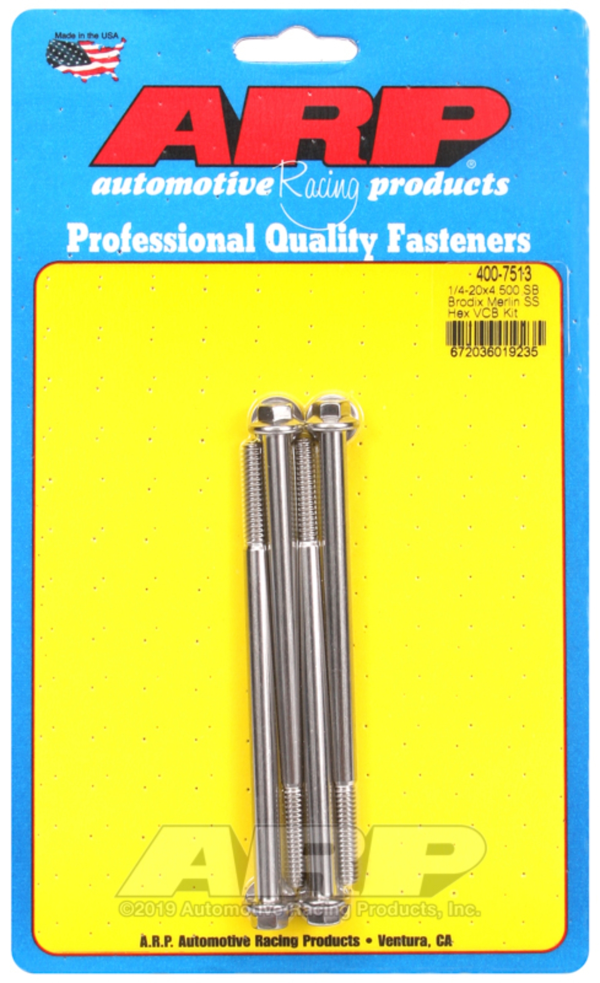 Picture of ARP Merlin block, Brodix head SB hex valve cover bolt kit