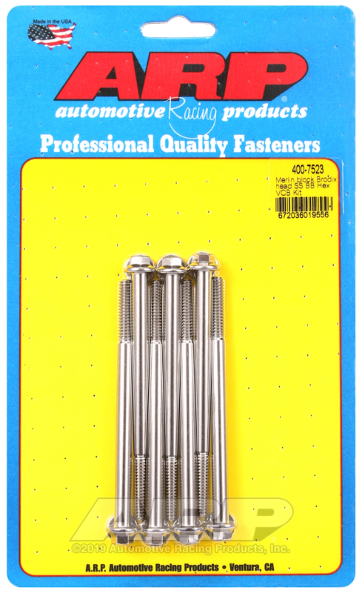 Picture of ARP Merlin block, Brodix head BB hex valve cover bolt kit