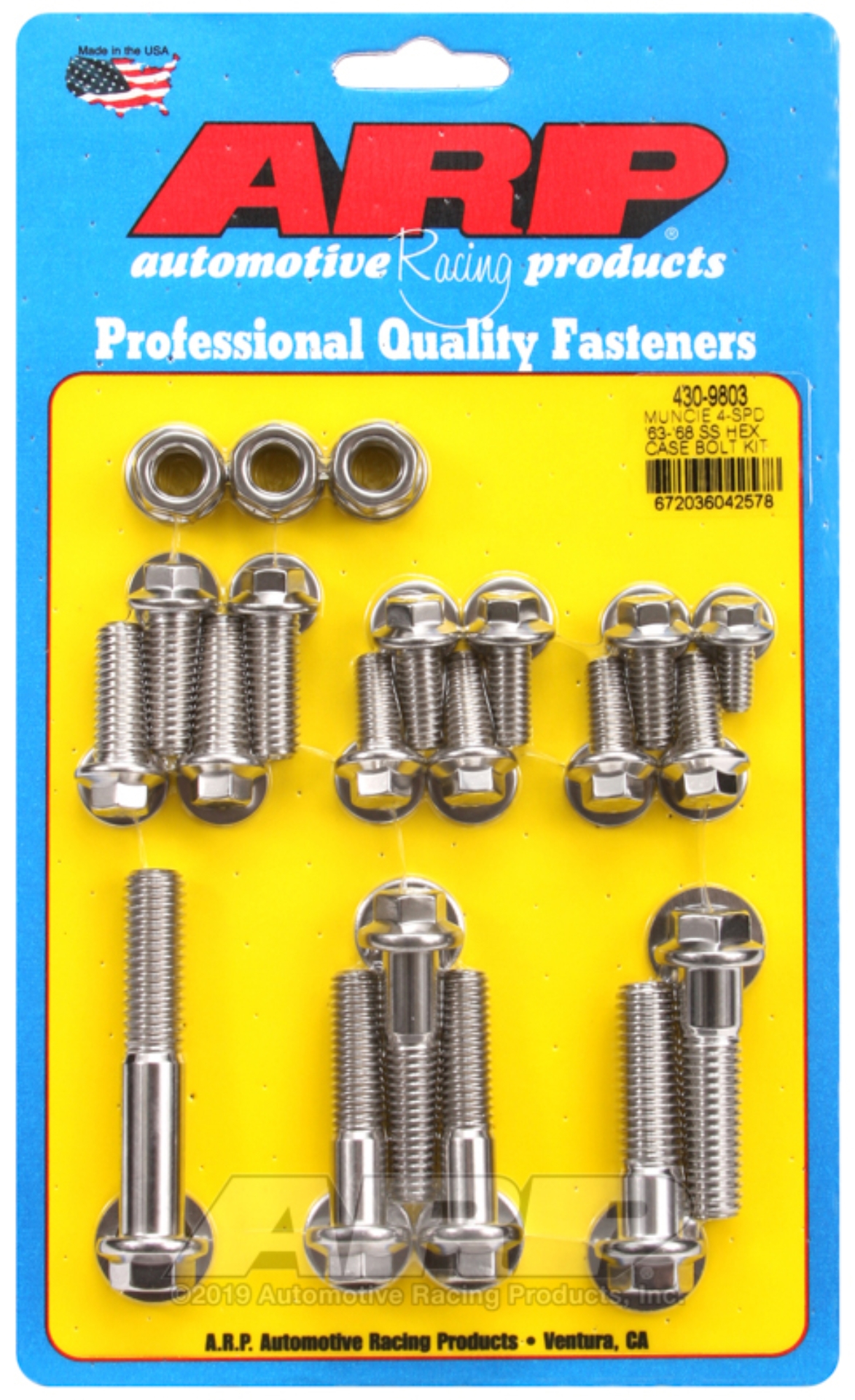 Picture of ARP Muncie 4-spd 63-68 SS hex trans case bolt kit