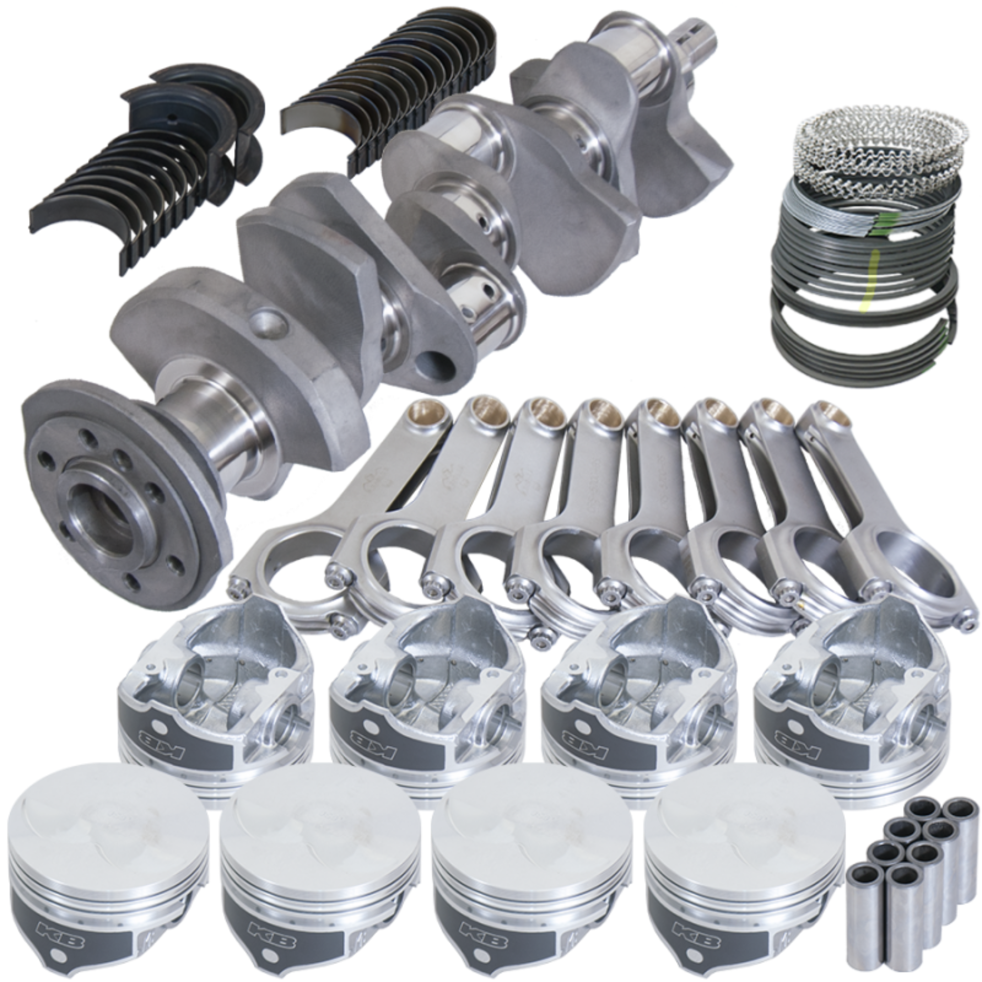 Picture of Eagle Chevy 350 3.480in Crank 6.000in H-Beam -3.7cc Flat Top 4.040in Pistons Rotating Assembly