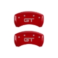 Picture of MGP Rear set 2 Caliper Covers Engraved Rear GT Red finish silver ch