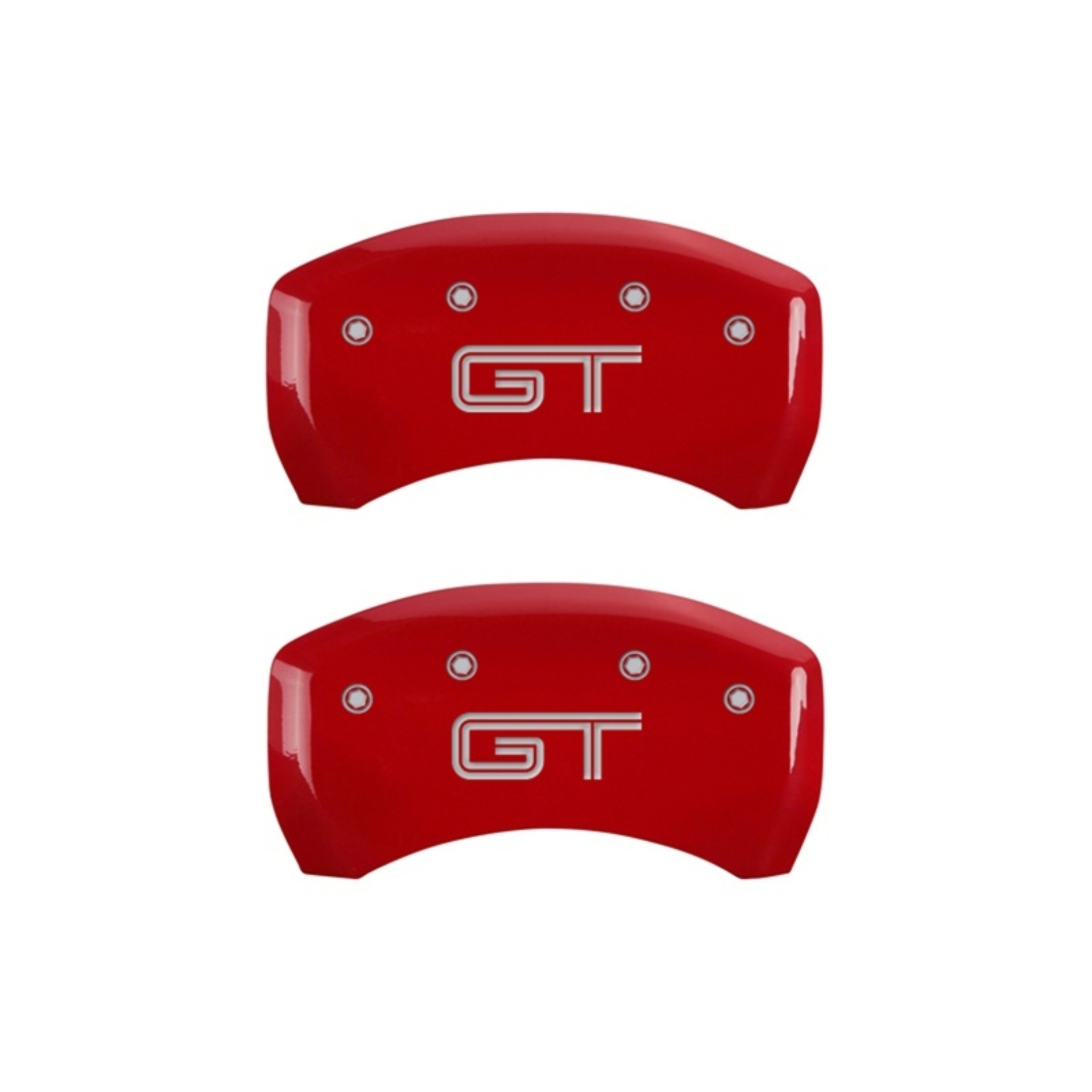 Picture of MGP Rear set 2 Caliper Covers Engraved Rear GT Red finish silver ch