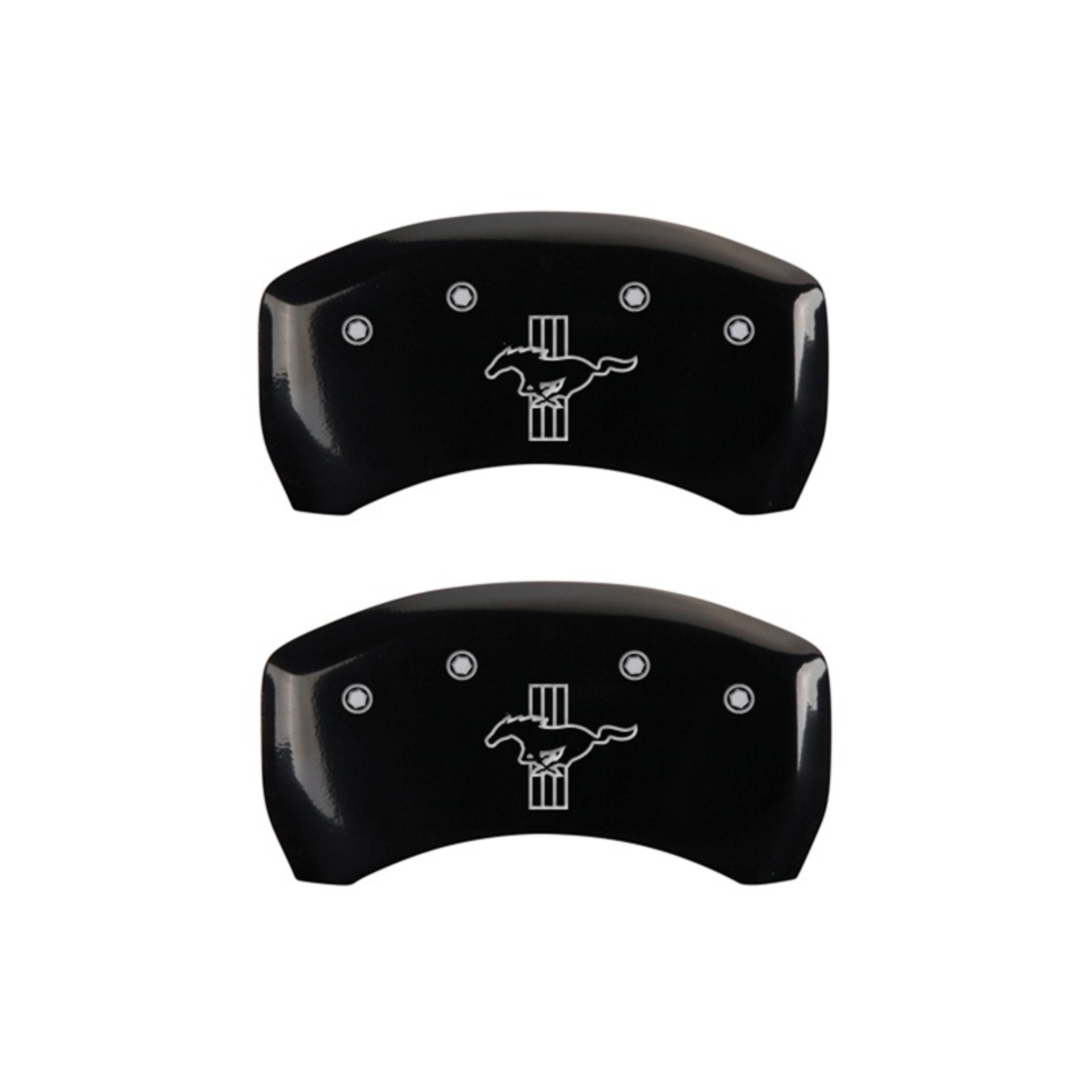 Picture of MGP Rear set 2 Caliper Covers Engraved Rear S197/Bar & Pony Black finish silver ch