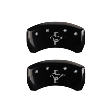 Picture of MGP Rear set 2 Caliper Covers Engraved Rear S197/Bar & Pony Black finish silver ch