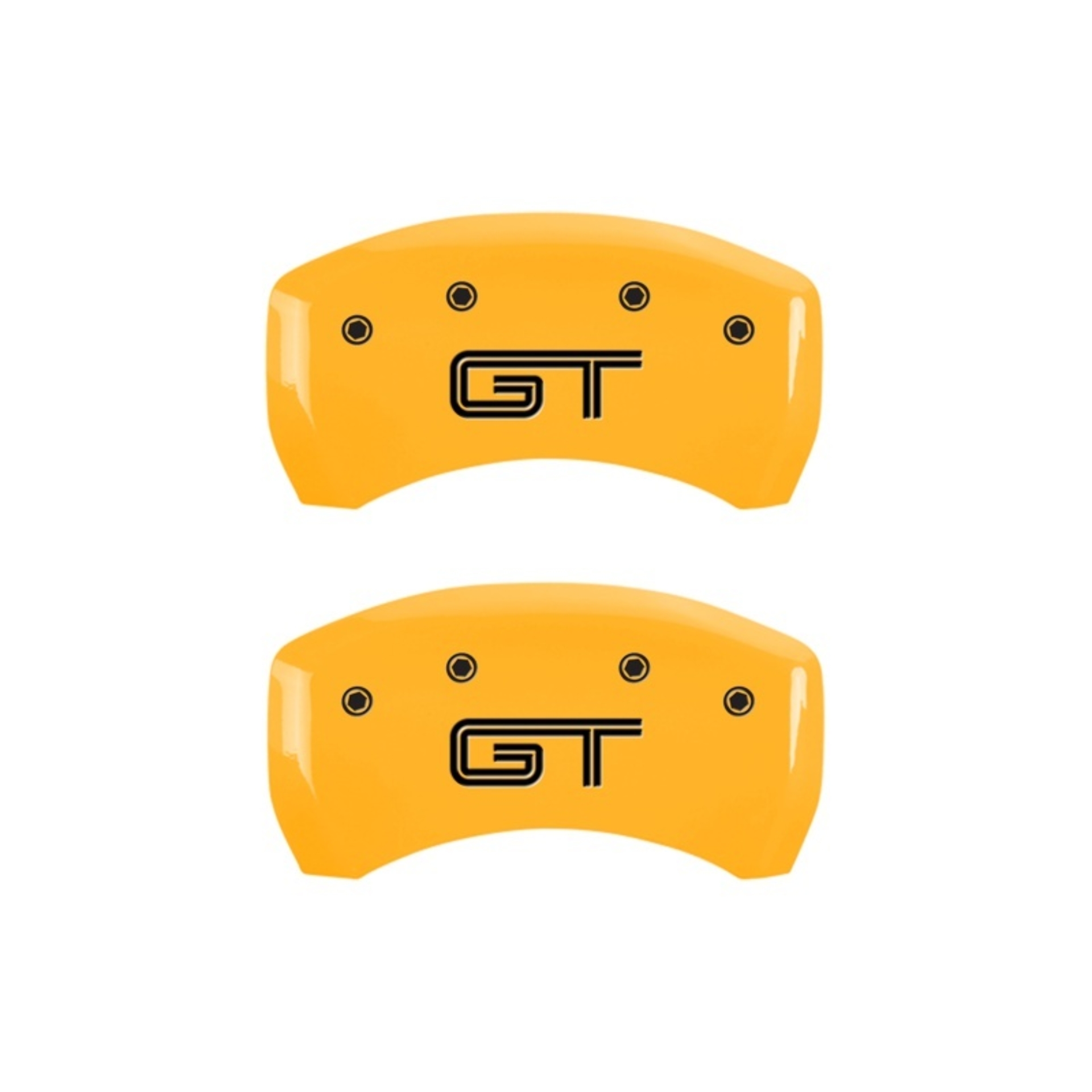 Picture of MGP Rear set 2 Caliper Covers Engraved Rear GT Yellow finish black ch