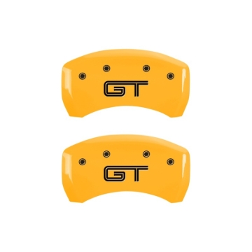 Picture of MGP Rear set 2 Caliper Covers Engraved Rear GT Yellow finish black ch