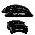 Picture of MGP 4 Caliper Covers Engraved Front & Rear Daytona Black finish silver ch