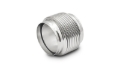 Picture of Vibrant SS Bellow Assembly w/ Solid Liner 4in inlet/outlet ID x 4in overall L Electro Polished