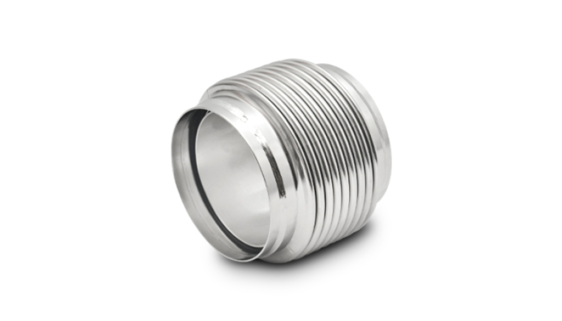 Picture of Vibrant SS Bellow Assembly w/ Solid Liner 4in inlet/outlet ID x 4in overall L Electro Polished