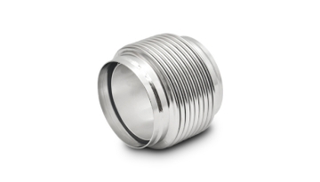Picture of Vibrant SS Bellow Assembly w/ Solid Liner 4in inlet/outlet ID x 4in overall L Electro Polished