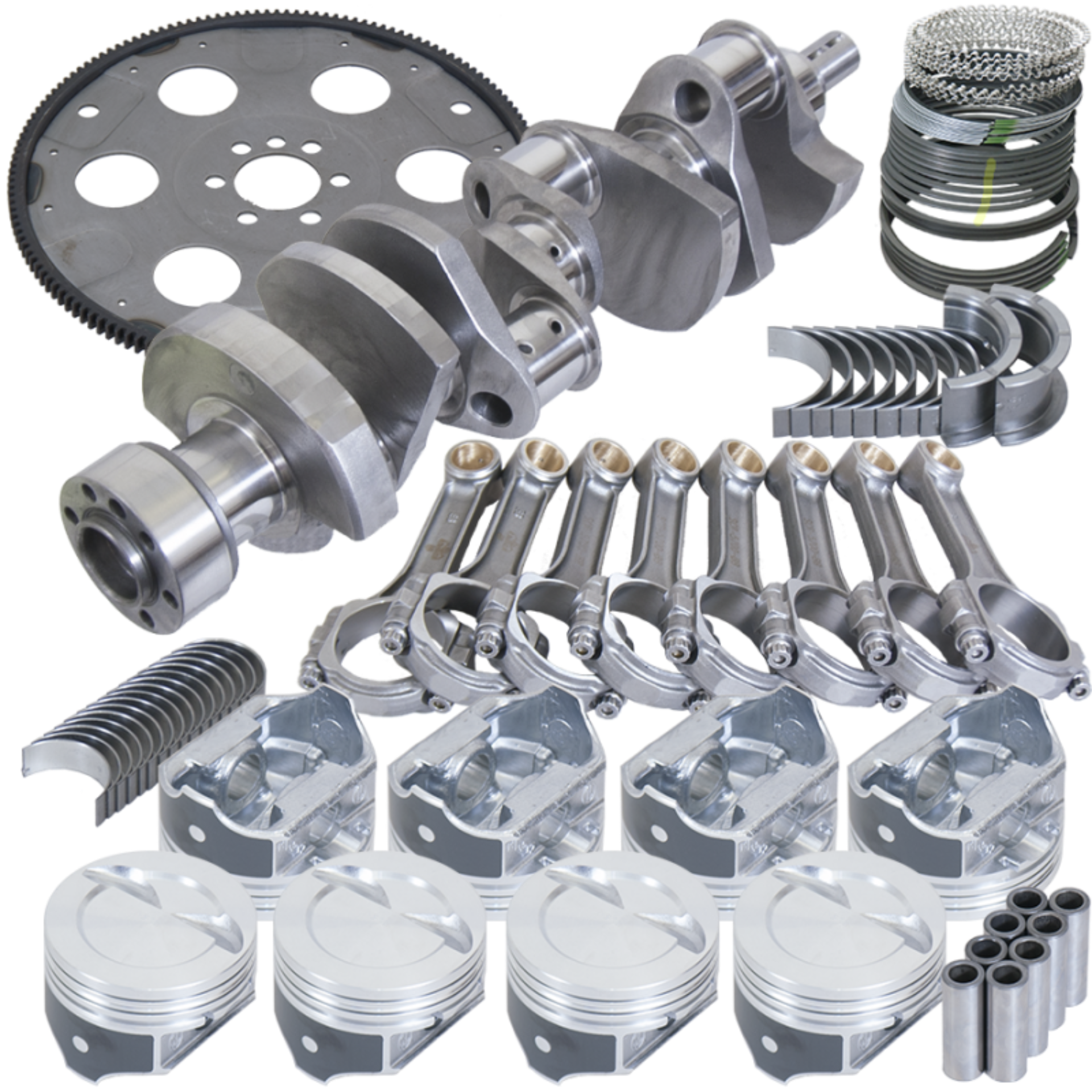 Picture of Eagle Chevy 350 1Pc 3.750in Crank 5.700in I-Beam Rods 4.030in Pistons 153 Tooth FP Balanced Assembly