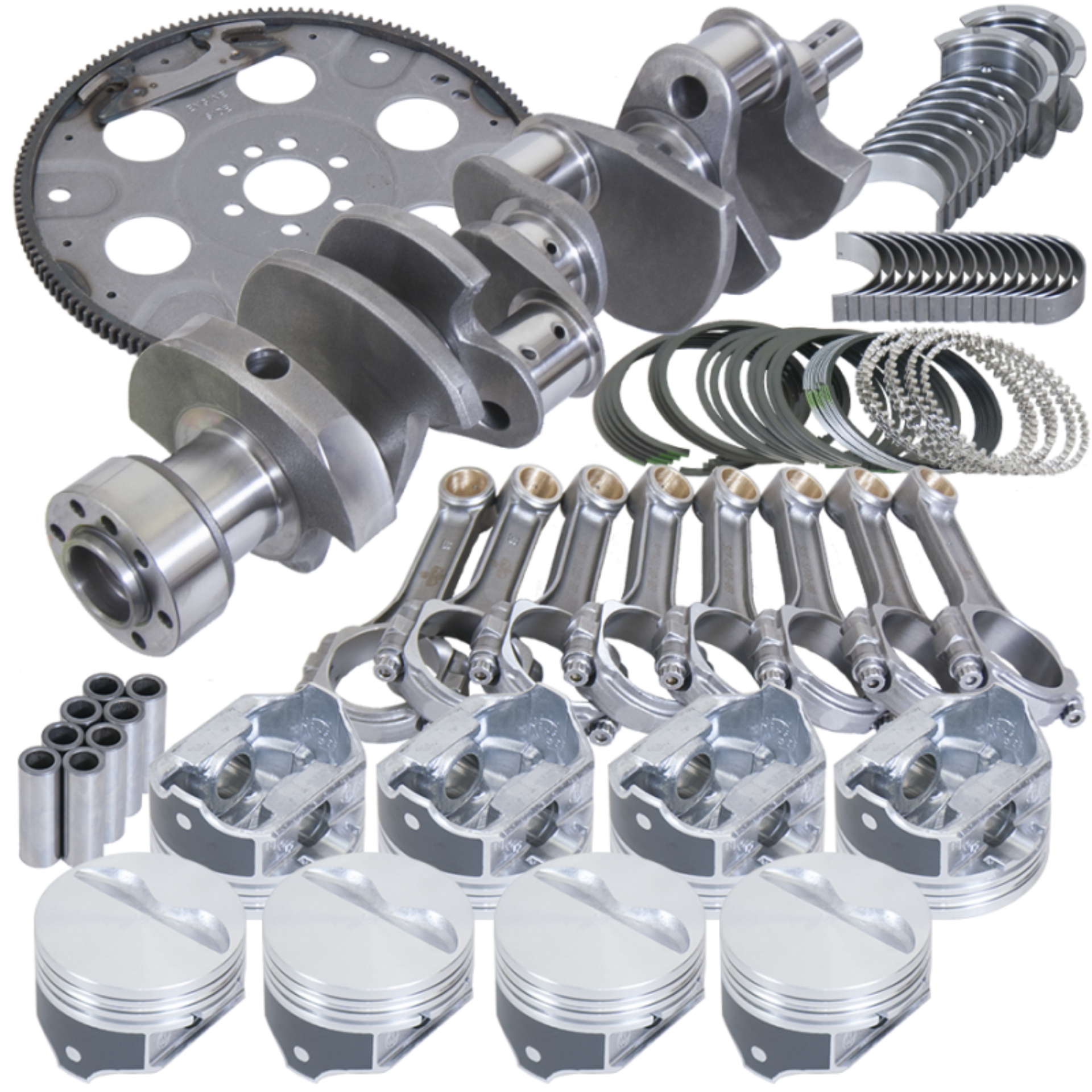 Picture of Eagle Chevy 350 1Pc 3.750in Crank 5.700in I-Beam Rods 4.040in Pistons 153 Tooth FP Balanced Assembly