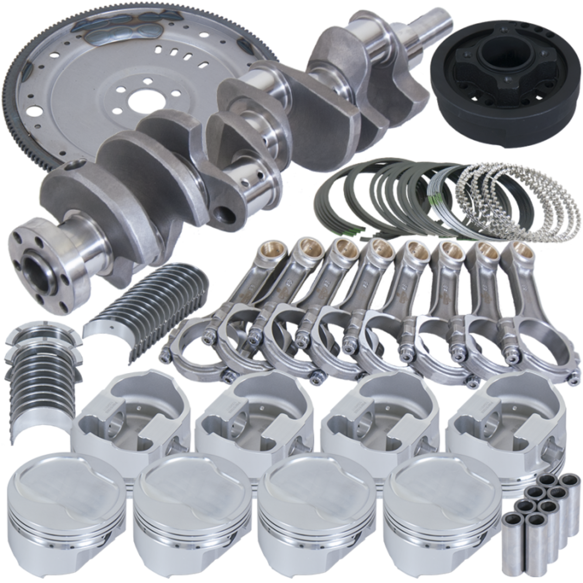 Picture of Eagle Ford 302 3.000in Crank 5.090in I-Beam Rods 4.030in Pistons 164 Tooth FP Balanced Assembly