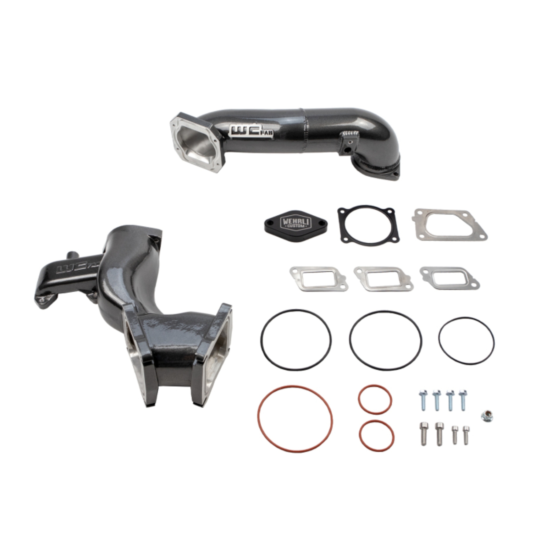 Picture of Wehrli 11-16 Chevrolet 6.6L LML Duramax High Flow Y-Bridge Kit - Candy Red