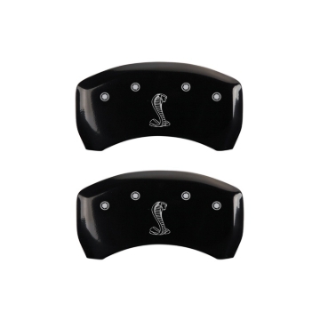 Picture of MGP Rear set 2 Caliper Covers Engraved Rear Snake Black finish silver ch