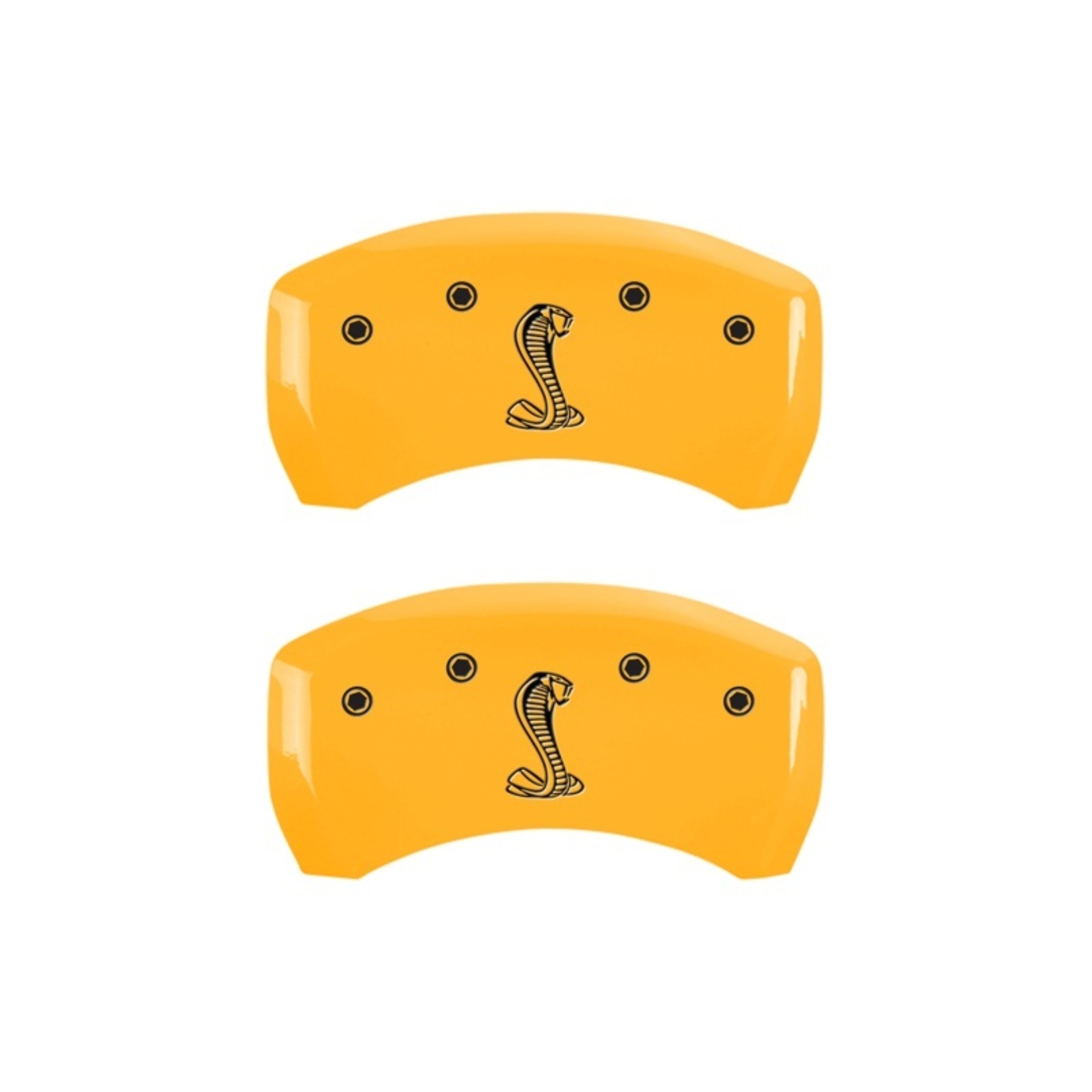 Picture of MGP Rear set 2 Caliper Covers Engraved Rear Snake Yellow finish black ch
