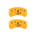 Picture of MGP Rear set 2 Caliper Covers Engraved Rear GT500 Shelby & Cobra Yellow finish black ch