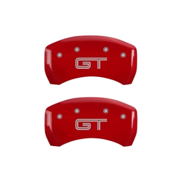 Picture of MGP Rear set 2 Caliper Covers Engraved Rear S197/GT Red finish silver ch