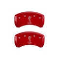 Picture of MGP Rear set 2 Caliper Covers Engraved Rear Tiffany Snake Red finish silver ch