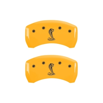 Picture of MGP Rear set 2 Caliper Covers Engraved Rear Tiffany Snake Yellow finish black ch