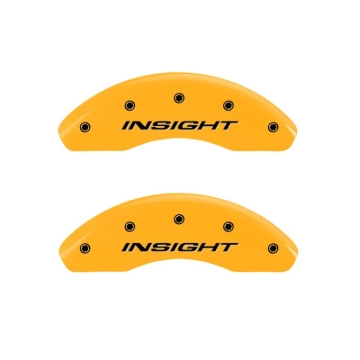 Picture of MGP Front set 2 Caliper Covers Engraved Front Insight Yellow finish black ch
