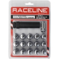 Picture of Raceline Spline Lug Nut Kit with Spline Key 12 x 1.25 - 16 Pack - Chrome