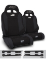 Picture of PRP EnduroTrek Reclining Suspension Seats Kit for Jeep Wrangler JK/JKU (Pair) - Black