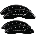 Picture of MGP 4 Caliper Covers Engraved Front & Rear With stripes/Dodge Black finish silver ch