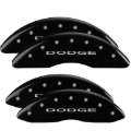 Picture of MGP 4 Caliper Covers Engraved Front & Rear With out stripes/Dodge Black finish silver ch