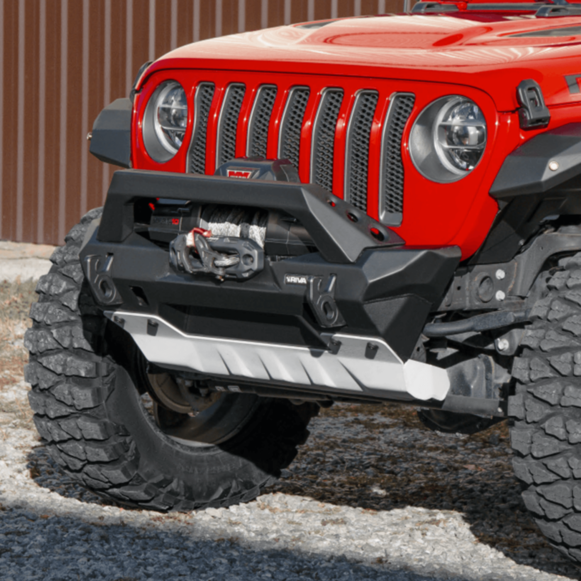 Picture of Rival 2007-2026 Jeep Wrangler 2020-2026 Jeep Gladiator Front Aluminum Bumper
