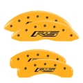 Picture of MGP 4 Caliper Covers Engraved Front & Rear Gen 5/RS Yellow finish black ch