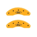 Picture of MGP Front set 2 Caliper Covers Engraved Front Oval logo/Ford Yellow finish black ch