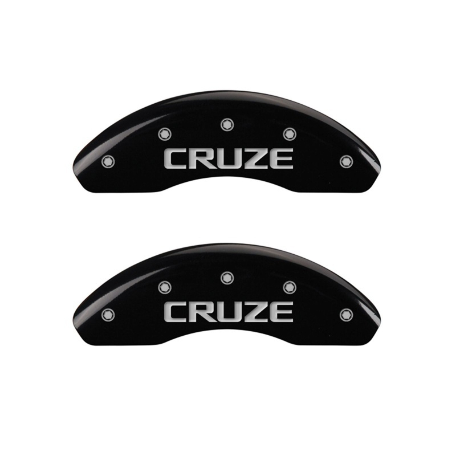 Picture of MGP Front set 2 Caliper Covers Engraved Front Cruze Black finish silver ch