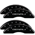 Picture of MGP 4 Caliper Covers Engraved Front & Rear Denali Black finish silver ch