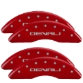 Picture of MGP 4 Caliper Covers Engraved Front & Rear Denali Red finish silver ch
