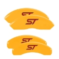 Picture of MGP 4 Caliper Covers Engraved Front & Rear No bolts/ST Yellow finish black ch